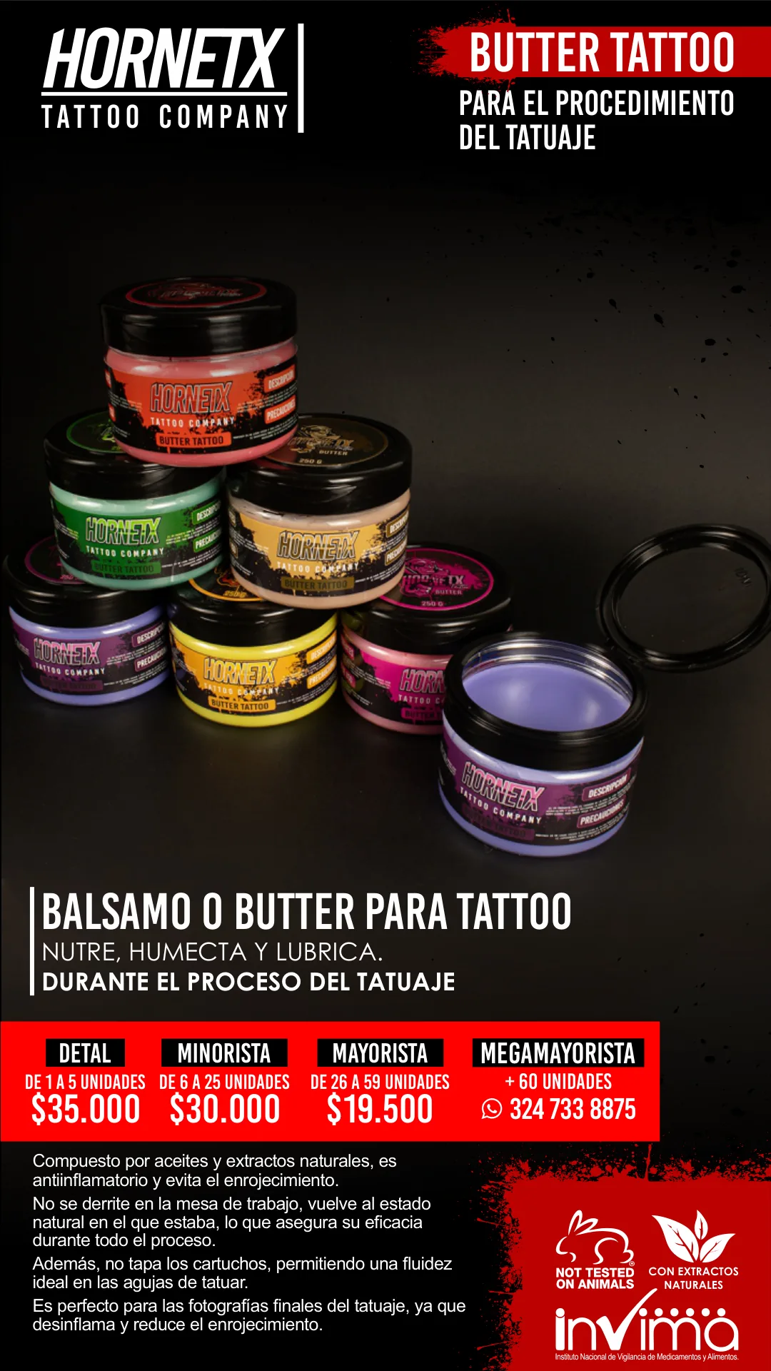 Catálogo HornetX — Butter Tattoo