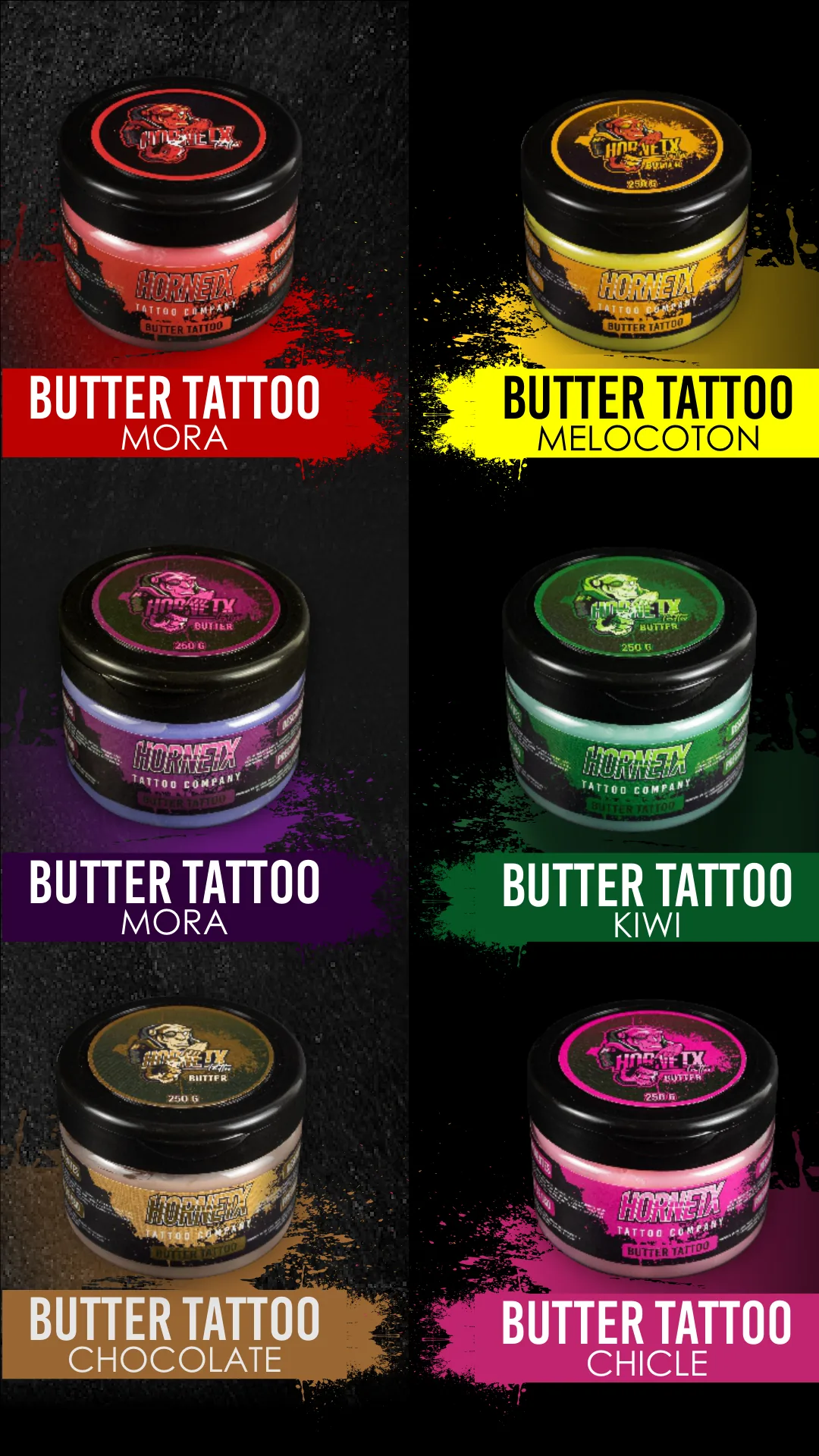 Catálogo HornetX — Butter Tattoo (sabores)