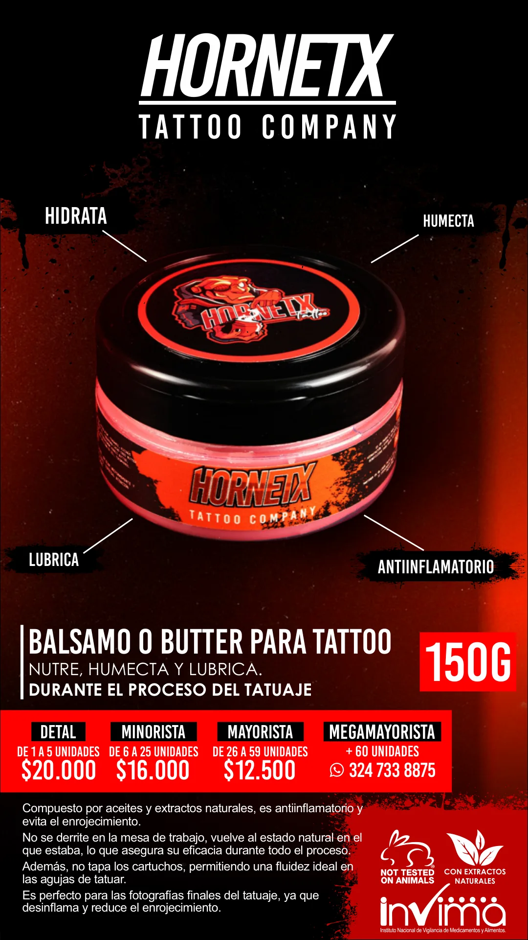 Catálogo HornetX — Butter Tattoo 150g