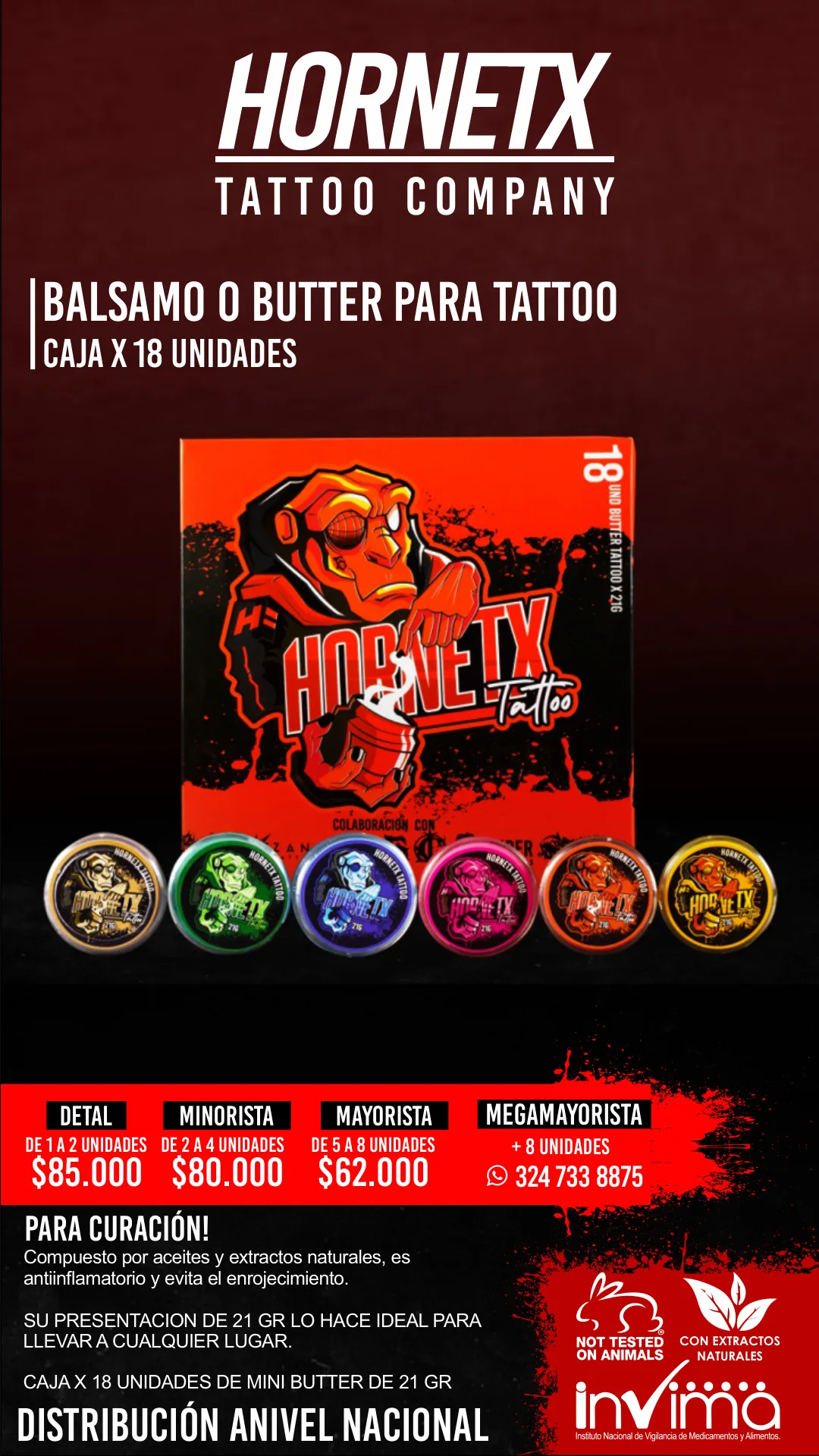 Catálogo HornetX — Mini Butter (caja x18)