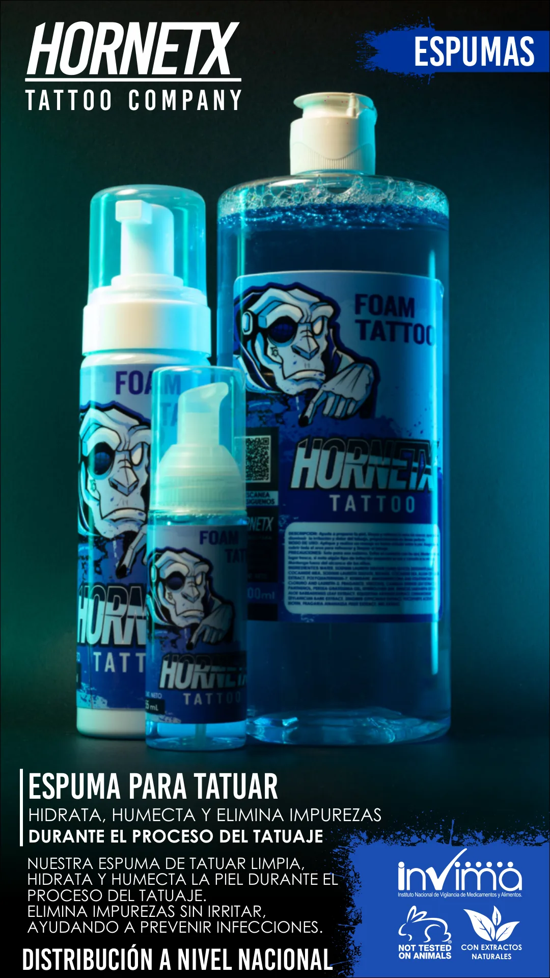 Catálogo HornetX — Espuma para tatuar