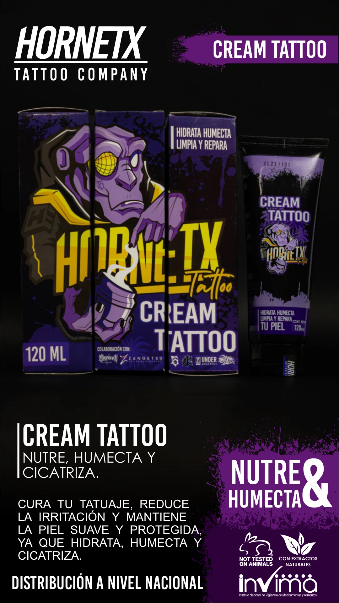 Catálogo HornetX — Cream Tattoo (cicatrizante)