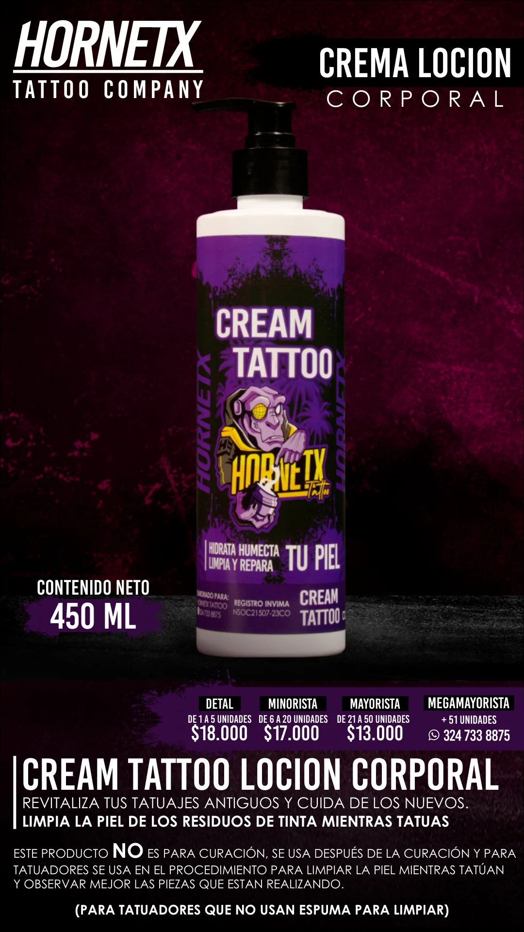 Catálogo HornetX — Cream Loción Corporal