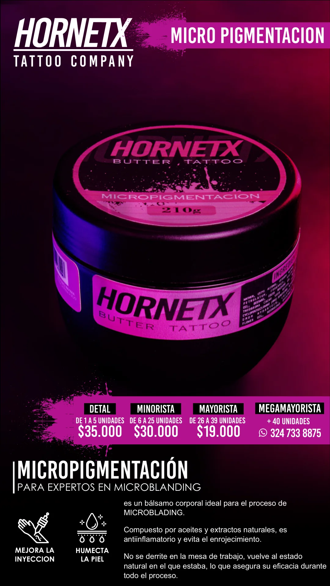 Catálogo HornetX — Micropigmentación